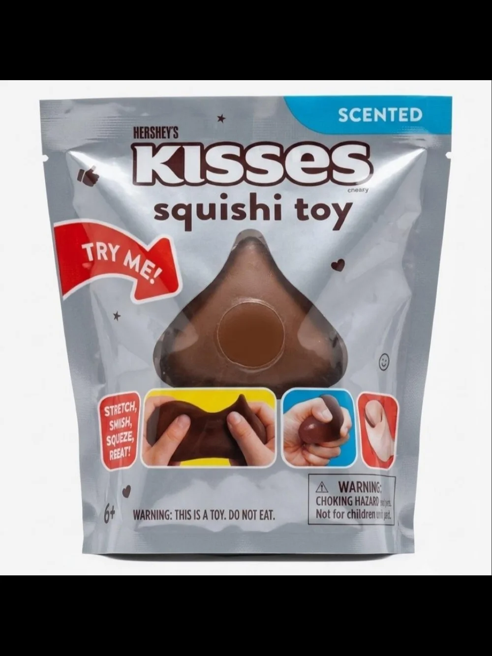 Kisses Brown Scented Squishi Toy - Soft Squeeze Stress Reliever